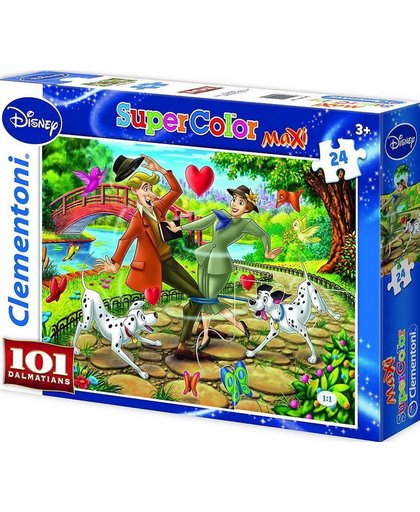 Clementoni Supercolor Maxi puzzel 101 Dalmatiërs - 24 grote stukjes