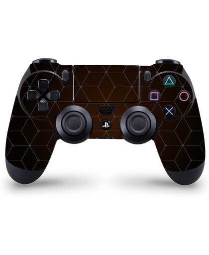 Playstation 4 Controller Skin Grijs Hexagon- PS4 Controller Sticker