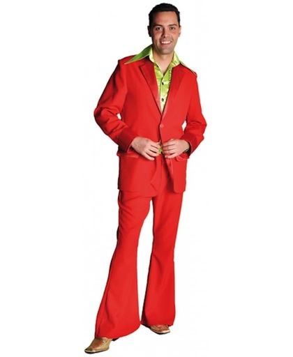 Rood seventies kostuum voor heren 56-58 (l)
