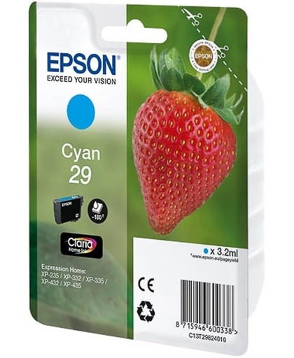 Epson 29 C inktcartridge Cyaan 3,2 ml 180 pagina's