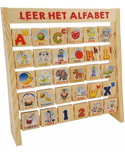 Leer het alfabet aan rek - dubbelzijdige blokjes