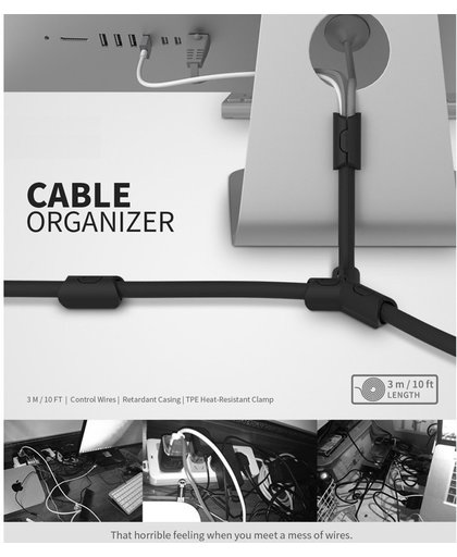 Cable Organizer Kit Opgeruimde Kabels