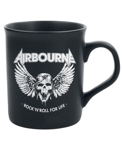 Airbourne Rock &apos;N Roll For Life Mok matzwart