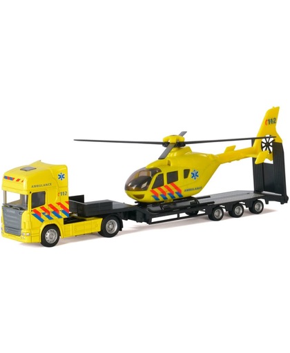 Polesie Die-cast Vrachtwagen met Helikopter - Ambulance