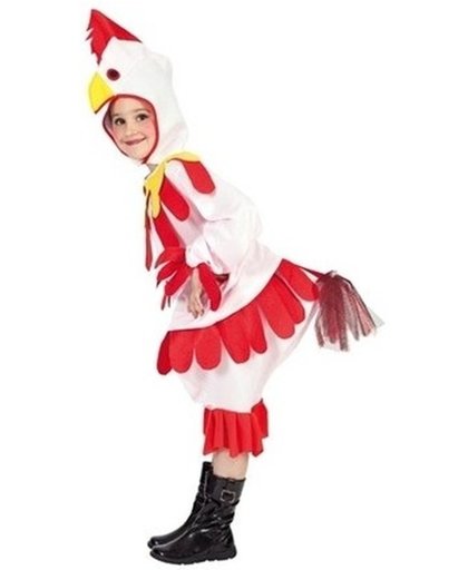 Kippen/hanen kostuum voor kinderen - dieren verkleedkleding kip/haan 120-130 (7-9 jaar)