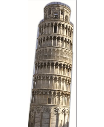 Groot decoratie bord Toren van Pisa