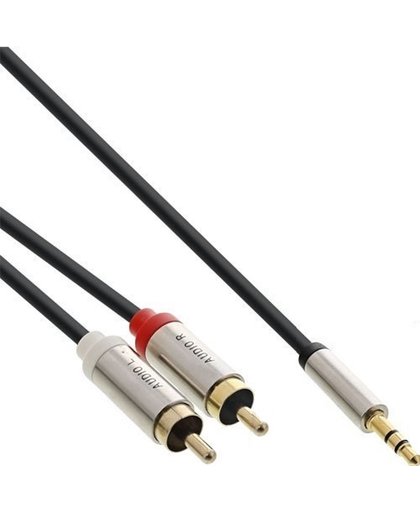 InLine 3,5mm Jack - Tulp stereo audio slim kabel - 10 meter