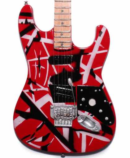Miniatuur gitaar Van Halen Frankenstratt Theme