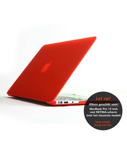 Glanzende hardcase hoes - MacBook Pro Retina 13.3 inch (2012-2015) - rood + inclusief US keyboardbescherming