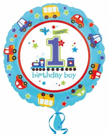 Folie ballon eerste verjaardag jongen transport