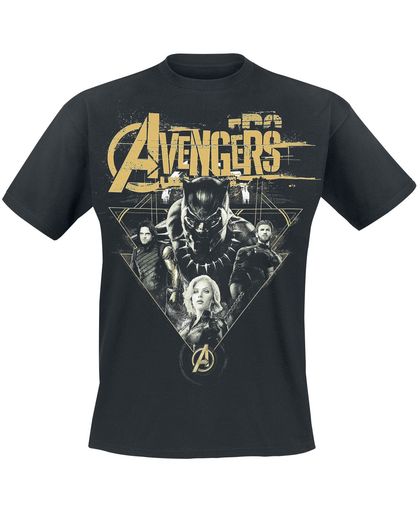 Avengers Infinity War - Golden Splatter T-shirt zwart