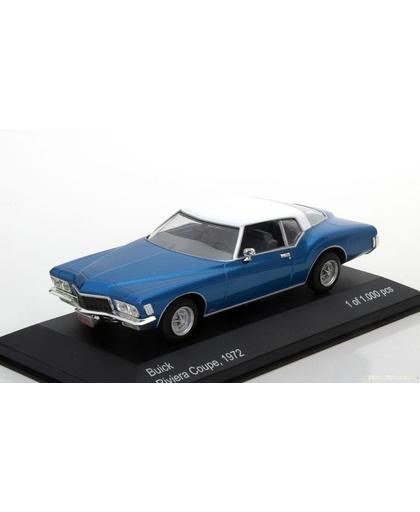 Buick Riviera Coupe 1972 Blauw / Wit 1-43 Whitebox Limited 1000 Pieces
