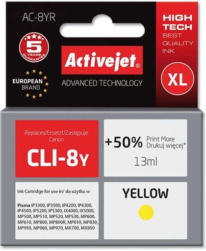 CLI-8Y comp Canon Yellow (Met CHIP) (14 ml)