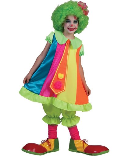 Fluo clownskostuum voor meisjes - Verkleedkleding - maat 116