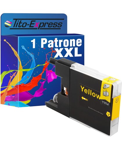 Tito-Express PlatinumSerie PlatinumSerie® 1x Patroon XXL compatibel voor Brother LC1240 Yellow Dubbel inhoudt DCP-J525W / DCP-J725DW / DCP-J925DW/ MFC-J430W / MFC-J5910DW / MFC-J625DW / MFC-J6510DW / MFC-J6710DW / MFC-J6910DW / MFC-J825DW / MFC-J83