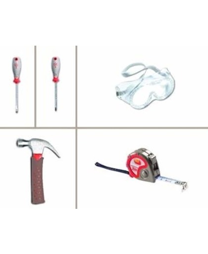 Red Toolbox: Kids' Tools - TOOLSET met 5 stuks, met Philips schroevedraaier Nr.