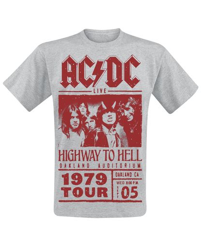 AC/DC Highway To Hell - Red Photo - 1979 Tour T-shirt grijs gemêleerd