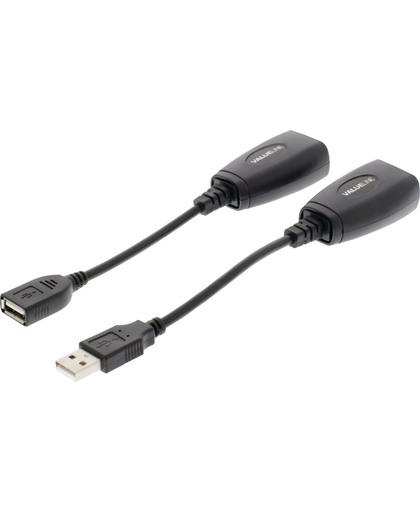 Valueline VLCRP6050 USB A RJ-45 Zwart kabeladapter/verloopstukje