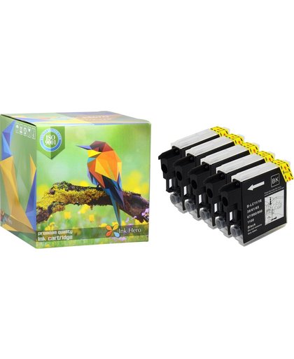 Ink Hero - 5 Pack - Inktcartridge / Alternatief voor de Brother LC980 DCP 145C 163C 165C 167C 195C 197C 365CN 373CW 375CW 377CW MFC 250C 255CW 290C 295CN 297C