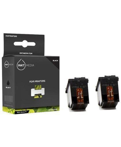 Merkloos – Inktcartridge / Alternatief voor de HP 901XL / CC654AE inktcartridge Duo pack 2x zwart Cartridge