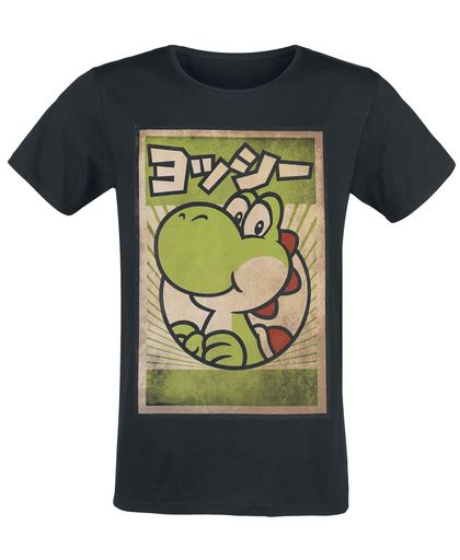 Super Mario Propaganda Yoshi T-shirt zwart