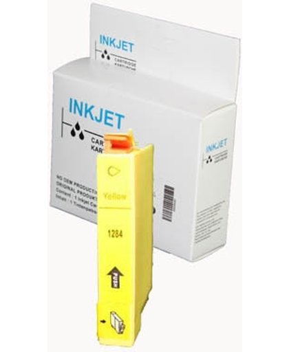 Toners-kopen.nl Epson C13T12844010 T1284 geel  alternatief - compatible inkt cartridge voor Epson T1284 geel wit Label