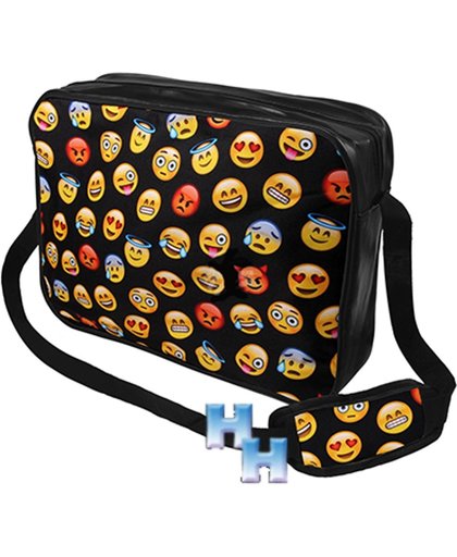 Emoji - Emoticon - Smiley - Laptop - Schoudertas - Mix Emoji