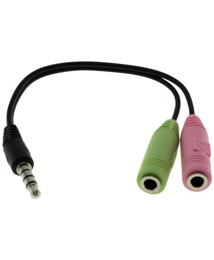 Audio kabel 2 x 35 mm Jack Plug naar 3.5mm Stereo Jack ON227