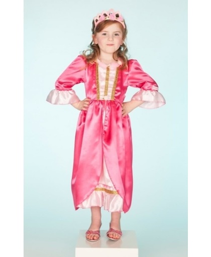 Prinsessen jurk roze 5-7 jaar (110-116- kinderen - Prinsessen kostuum - kinderen - Prinsessen kostuum