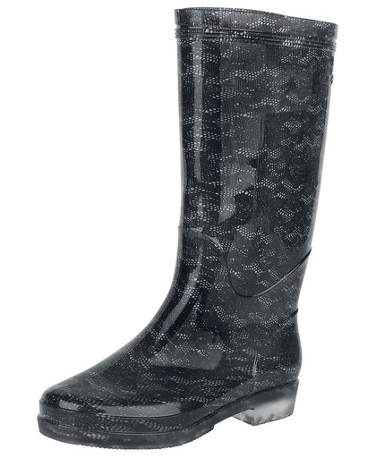 Alcatraz Lace Rain Boots Rubberen Laarzen zwart-grijs