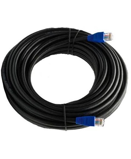 Multi-Kabel Networking Cat5E buitenshuis Ethernet Kabel met RJ-45 Plug - CCA - UTP - Zwart - 20 meter