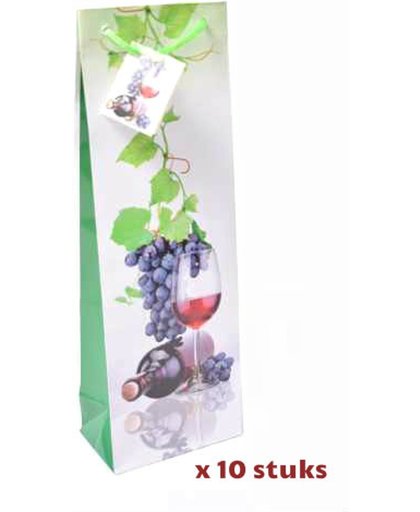 10 stuks wijnflesverpakking wijntasje wijn druiven bladeren wijnfles wijnglas