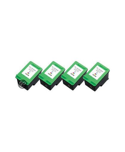 Merkloos   Inktcartridge / Alternatief voor de HP 343 Color XL Fourpack (C8766EE) 4x 21 ml Cartridge