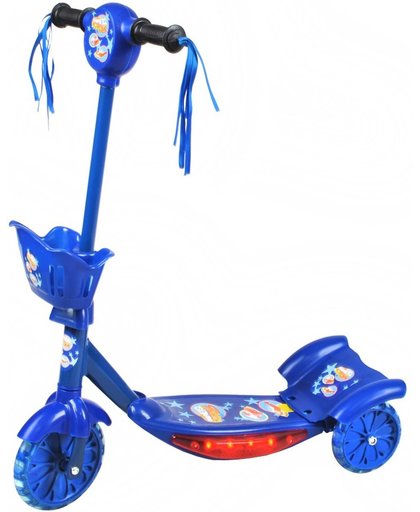 Mini Scooter Step Met Drie Wielen - Driewieler Autoped Met LED Verlichting & Muziek - Jongens - Blauw
