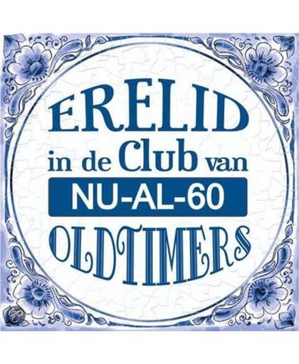 Benza - Delfts Blauwe Spreukentegel - Erelid in de club van NU-AL-60 oldtimers
