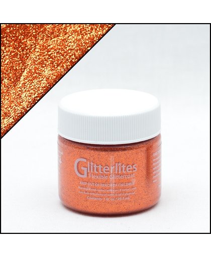 Angelus Glitterlites - Oranje - 29,5 ml Glitter verf voor o.a. leer (Orange Orange)
