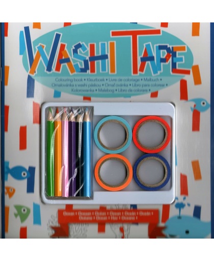 washi tape kleurboek Oceaan