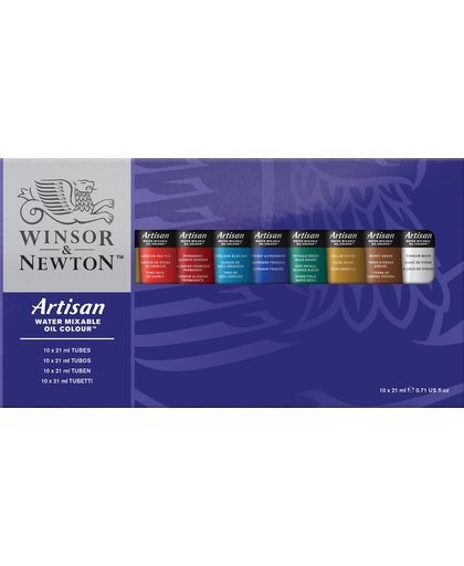 Winsor & Newton Artists' Water Mixable Oil Colours 10 x 21ml tube Set