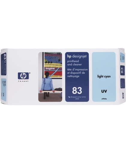 HP 83 licht-cyaan DesignJet UV-printkop en printkopreiniger