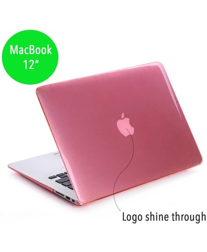 Lunso - hardcase hoes - MacBook 12 inch - glanzend lichtroze