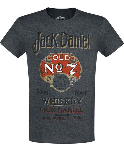 Jack Daniel&apos;s Old No. 7 Red Logo T-shirt grijs
