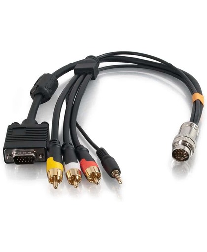 C2G 87115 3,5 mm DIN 15 (p) Zwart kabeladapter/verloopstukje