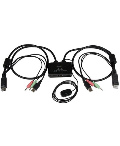 StarTech.com 2-poorts USB DisplayPort-kabel met audio en remote switch met USB-voeding KVM-switch