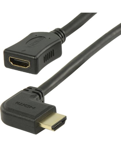 Coretek HDMI adapter met kabel - 90  haaks naar links - 0,15 meter