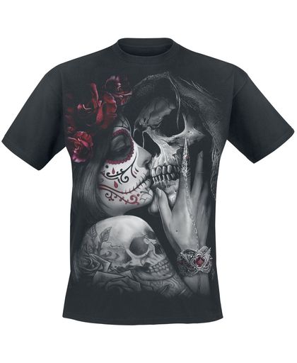 Spiral Dead Kiss T-shirt zwart
