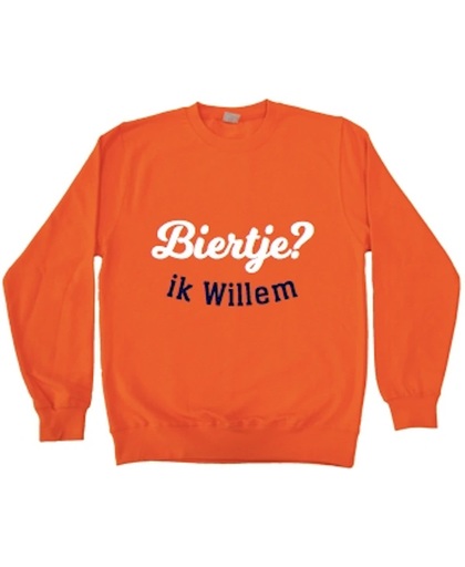 Oranje sweater, Biertje? Ik Willem S