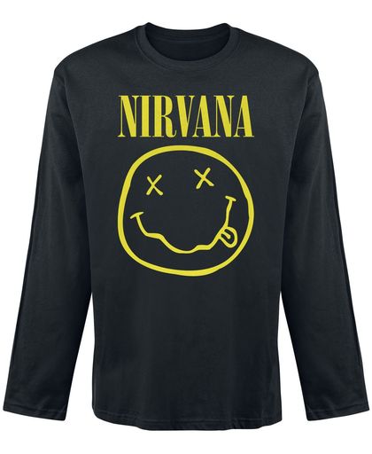 Nirvana Smiley Longsleeve zwart