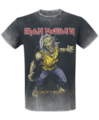 Iron Maiden Legacy of the Beast 1 T-shirt zwart-grijs