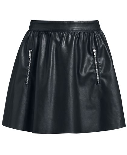 Fashion Victim Fashion PU Skirt Rok zwart