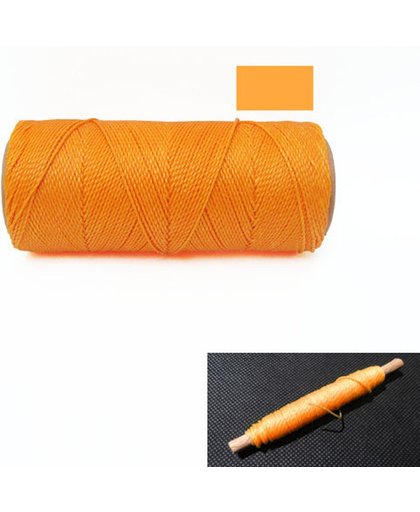 Macrame Koord - Waxed Polyester Cord - GEEL ORANJE / YELLOW ORANGE - Klos 914 cm - 1mm dik